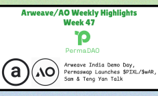 Arweave/AO 生态精粹 Week 47｜Arweave India Demo Day、Permaswap 上线 $PIXL / $wAR、Sam 对话 Teng Yan