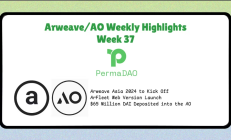 Arweave/AO 生态精粹 Week 37｜Arweave Asia 2024 大会即将开始、ArFleet 网页版上线、6500 万美元的 $DAI 存入 AO 网络