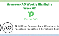 Arweave/AO 生态精粹 Week 42｜100 亿交易量里程碑、Arweave Fullstack Hackathon & PermaHacks 两大黑客松来袭
